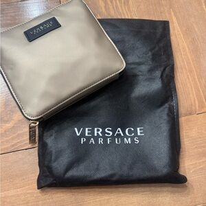 Versace Parfums Black and Tan Pouch